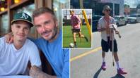 Romeo Beckham is currently 'training with Brentford's B-team'