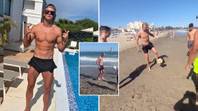New Manchester City Star Erling Haaland Enjoys Kickabout On The Beach