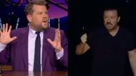 詹姆斯·科登（James Corden）被指控在国家电视台上撕毁里奇·格维瓦（Ricky Gervais）的“著名笑话”字'