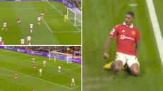 Marcus Rashford scores bullet header to make it 100 goals for Manchester United