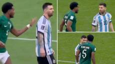 Lionel Messi was shook when Saudi Arabia defender Ali Al-Bulayhi squared up to him after goal