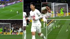 Son Heung-min scores thunderous volley for Tottenham against Eintracht Frankfurt, he almost took the net off
