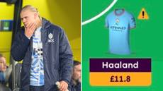 Erling Haaland not in the matchday squad for Man City's game at Leicester, FPL managers in meltdown