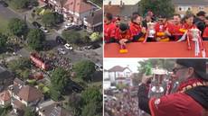 Liverpool Celebrate League Cup And FA Cup Success With Open-Top Bus Parade