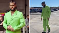 NFL star becomes instant meme thanks to lime green suit