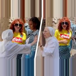 Nun Pulls Girls Apart Kissing During Shoot In Naples