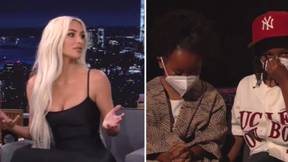 Moment Kim Kardashian Tells Her Kids To Be Quiet During Jimmy Fallon Interview