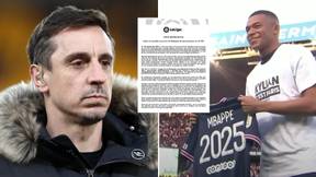 Gary Neville Says La Liga Are "Corrupt" After Their Shocking Kylian Mbappe Complaint To UEFA