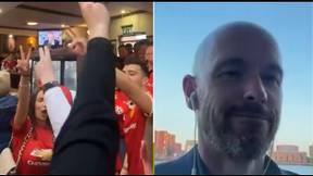 Erik Ten Hag’s Live Reaction To Manchester United Fans’ Horrendous Chant Is Incredible