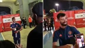 Bruno Fernandes Gifts Chicken To Manchester United Fan After Hammering Liverpool