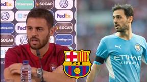 Bernardo Silva Refuses To Answer Questions About Manchester City Future Amid Barcelona Links