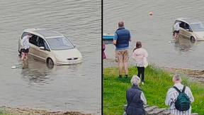 British Tourist's Poor Parking Decision Means Car Gets Flooded
