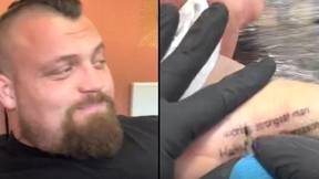 Eddie Hall Accepts Forfeit And Finally Gets Thor Tattoo