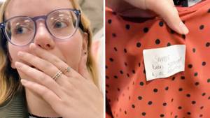 Woman In Stitches After Finding Note On Dress In Tesco