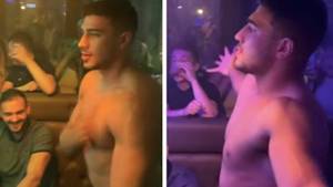 Shocked Onlookers Watch As Tommy Fury Strips In Liverpool Night Club
