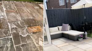 Mum's Patio Looks Incredible After Using £1 Cream