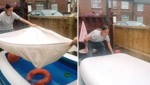 Mum Shares 'Genius' Hack To Keep Paddling Pool Clean