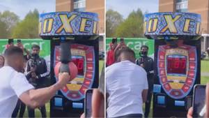 Footage Of Anthony Joshua Smashing Punch Machine Record At Party In Watford Emerges