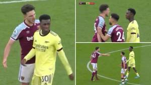 Declan Rice Completely Lost It With Eddie Nketiah And It's A Side Of Him You Never See