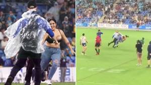 NRL Streaker Wiped Out By Security Guard Has Been Dumped By Boyfriend After Brutal Text
