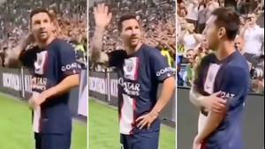 Wholesome footage of 'shy' Lionel Messi hearing an entire stadium chant his name has emerged