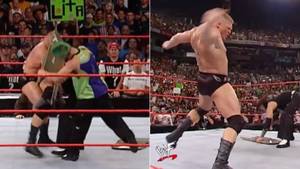 When Brock Lesnar Took Two Huge Chair Shots To The Head Back-To-Back From The Hardy Boyz