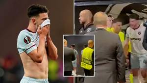 Declan Rice Apologises After Tunnel Footage Of Heated Moment With Referee Goes Viral
