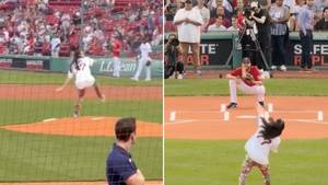 Steve Aoki Just Threw Perhaps The Worst First Pitch Of All-Time At A Boston Red Sox Game