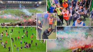 Saint-Etienne Fans Launch Flares And Explosives At Their Own Team After The Club Is Relegated From Ligue 1