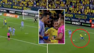 Sergio Busquets Received A 95th Minute Yellow Card For Kicking Second Ball To Stop Cadiz Scoring