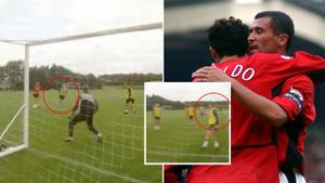 Footage Shows Roy Keane Berating An 18-Year-Old Cristiano Ronaldo For Failing To Track Back In Training