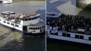 Newcastle Fans Take Over The River Thames Ahead Of Their Win Over Brentford