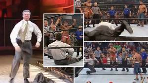 Vince McMahon Tearing Both His Quads Walking To The Ring Is An All-Time Classic WWE Moment