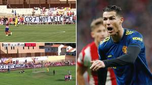 Atletico Madrid Fans Display 'CR7 Not Welcome' Banner In Pre-Season Game, They Really Don't Want Him