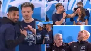 Jack Grealish Stole The Mic To Deliver A Kyle Walker Diss So Cold, Even Pep Guardiola Was In Tears
