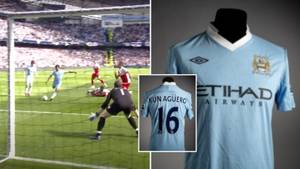 The Shirt Sergio Aguero Wore Against QPR Is For Sale At Auction, It's Expected To Make Big Sum