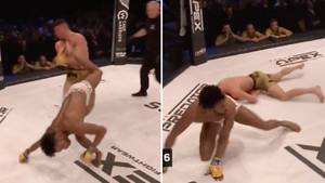 Manny Akpan Produces Insane Spinning Hook Kick For MMA Knockout Of The Year