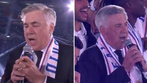 The Incredible Moment Carlo Ancelotti Turned Real Madrid's Champions League Celebrations Into Karaoke Night