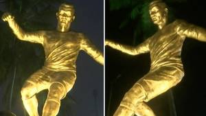 Controversial Cristiano Ronaldo Statue Causes A Stir, Local Officials Forced To Defend It