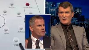 Never Forget Roy Keane’s Priceless Reaction To Jamie Carragher Leaving Ryan Giggs Out Of A Combined Man United And Liverpool XI