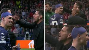 Fans Spot Phil Foden's Hilarious Reaction To Diego Simeone's Touchline Antics