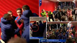 Footage Emerges Of All Hell Breaking Loose In The Tunnel After Atletico Madrid Vs Manchester City