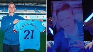 Sergio Gomez reveals he supported Man City growing up after joining the Premier League champions from Anderlecht