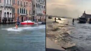 因威尼斯大运河而被罚款的游客