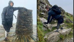Ex-Soldier And Double Amputee Climbs Highest Mountain In Wales 'To Prove I Can Do It'