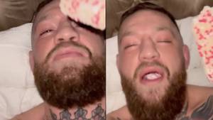Conor McGregor Sparks Concern With Video Of Him Eating Ice Cream In Bed