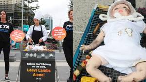 PETA Protestors BBQ A 'Baby' To Encourage Aussies To Eat Less Meat