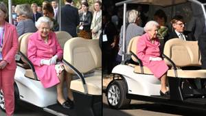 女王使用越野车参观切尔西花展
