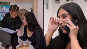 Footage Shows Moment Kim Kardashian’s Son Showed Her A Joke About Her Sex Tape