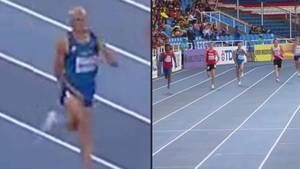 Runner comes last in 400m dash after his 'penis came out in the middle of the race'